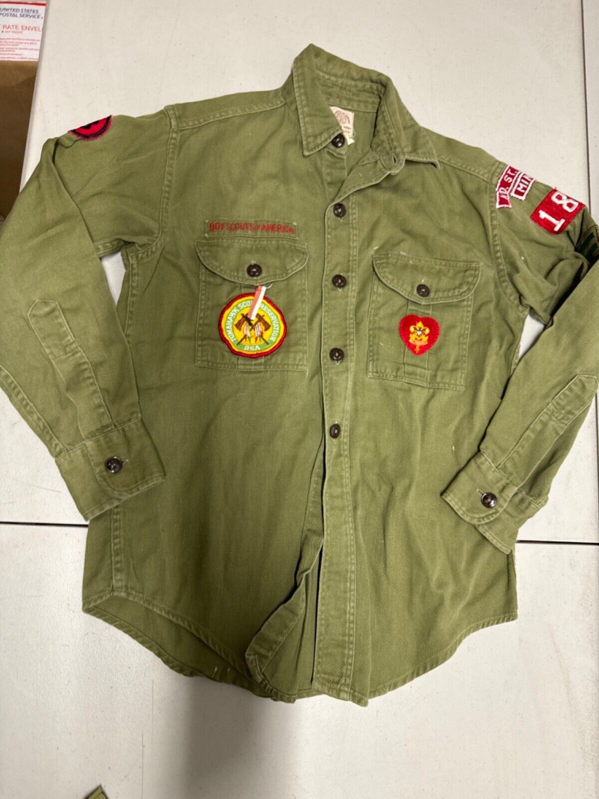 Vintage uniform longsleeve boy scout shirt