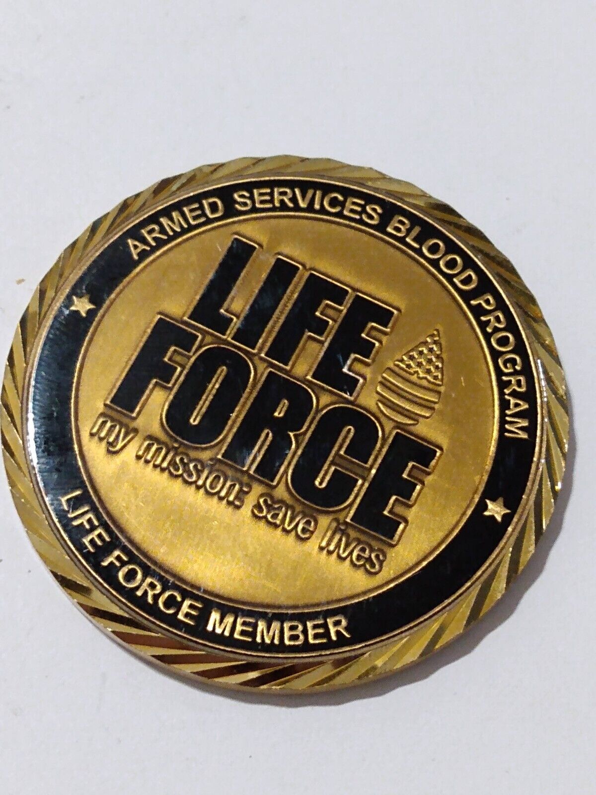 Armed Services Blood Program Life Force Member Challenge Coin