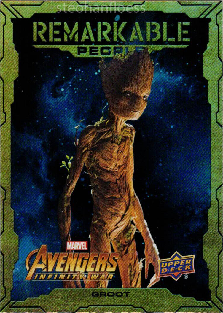2018 Upper Deck Marvel Avengers Infinity War Remarkable People Groot RP9