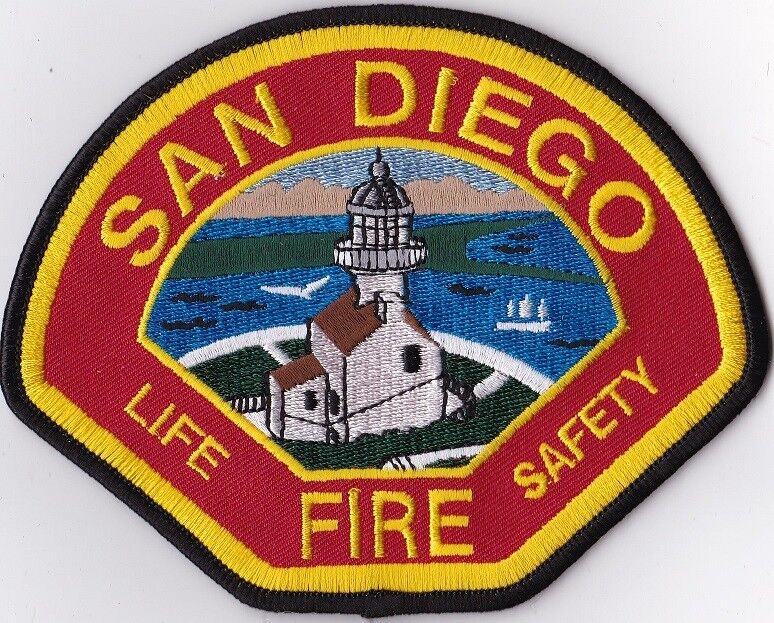 San Diego Life Fire Safety CA California Firefighter Patch NEW