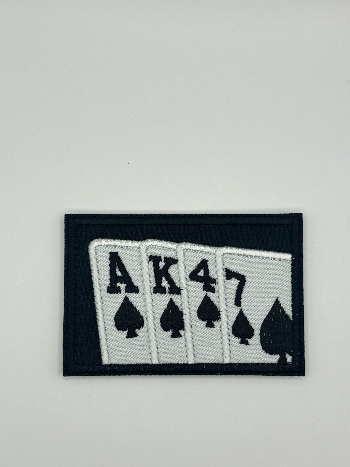 AK47 Playing Cards embroidered hook patch 6.99