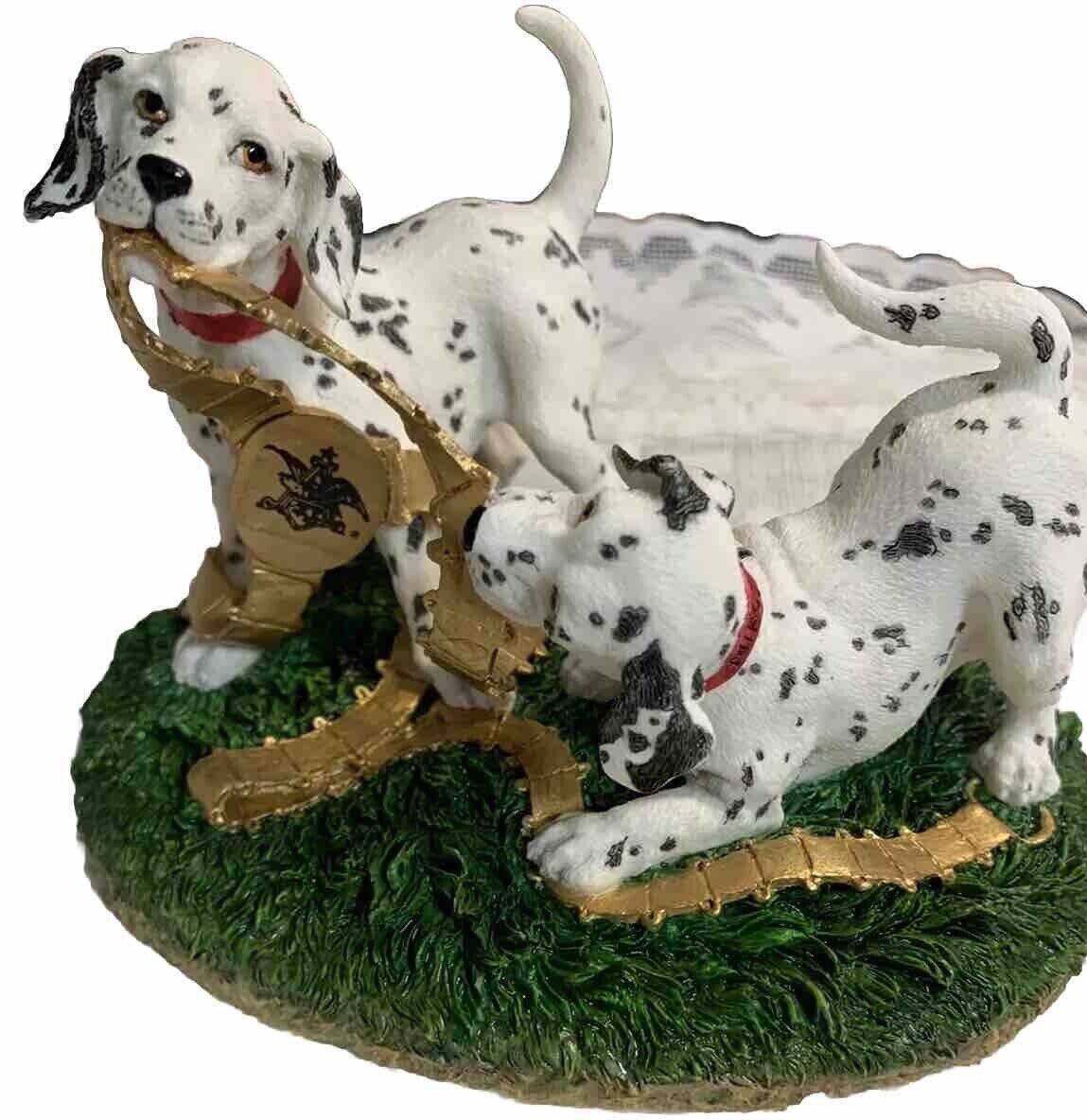 Anheuser-Busch Clydesdale Collection 2001 Dalmatian Puppies figurine Budweiser