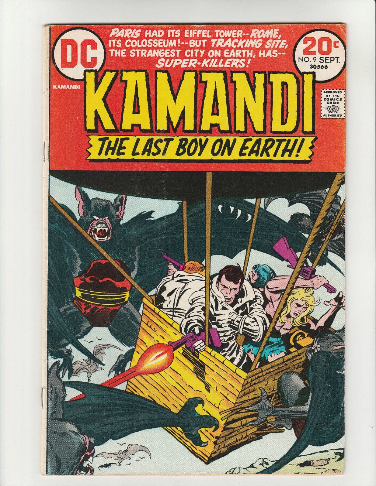 Kamandi #9 1973 Jack Kirby DC Comic Book The Last Boy on Earth (5.5) Fine– (FN-)