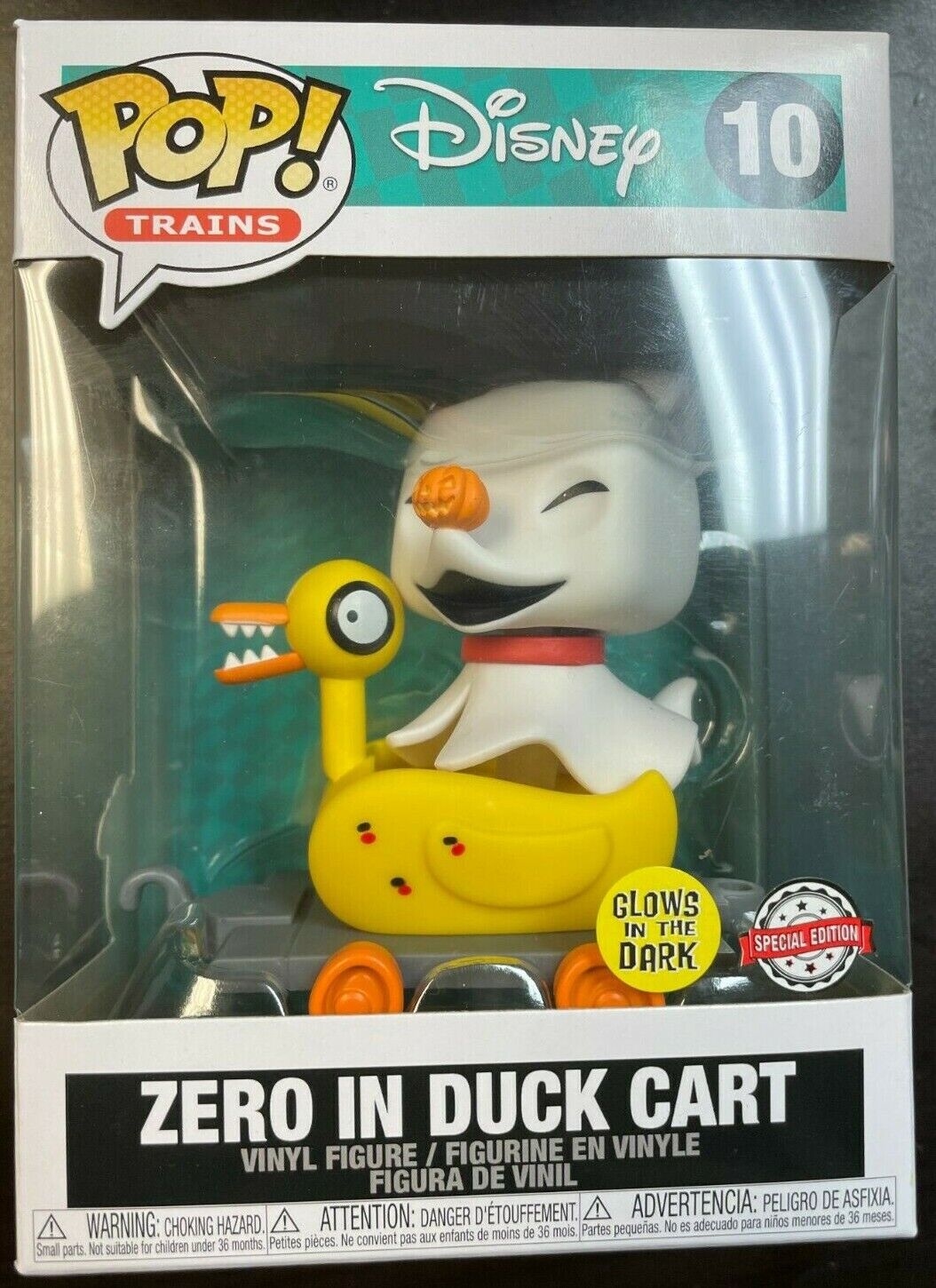 FUNKO POP Zero in Duck Cart Glow In the Dark Disney Trains Special Exclusive