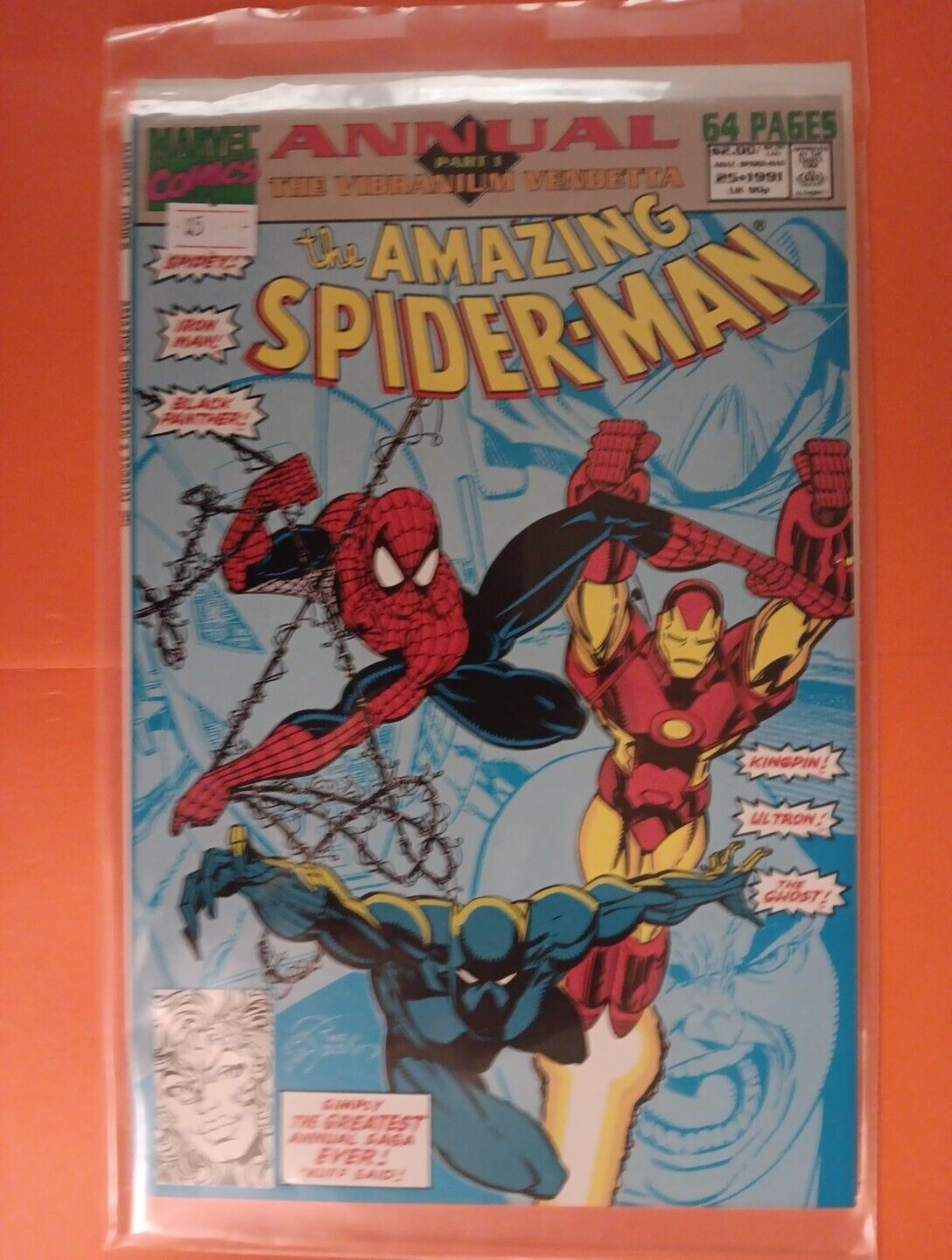 Amazing Spiderman Annual 25  9.6 Marvel 1991 Iron Man Black Panther Venom 