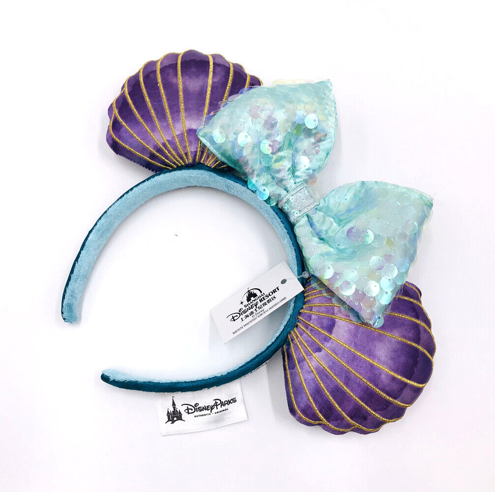 Disney Parks Minnie Ears Limited Party Mermaid Ariel Purple Iridescent Headband