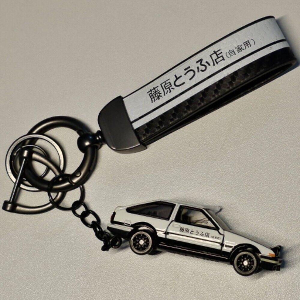Initial D Fujiwara Tofu Shop AE86 Alloy Car Model DIY Keychain Fujiwara Takahai