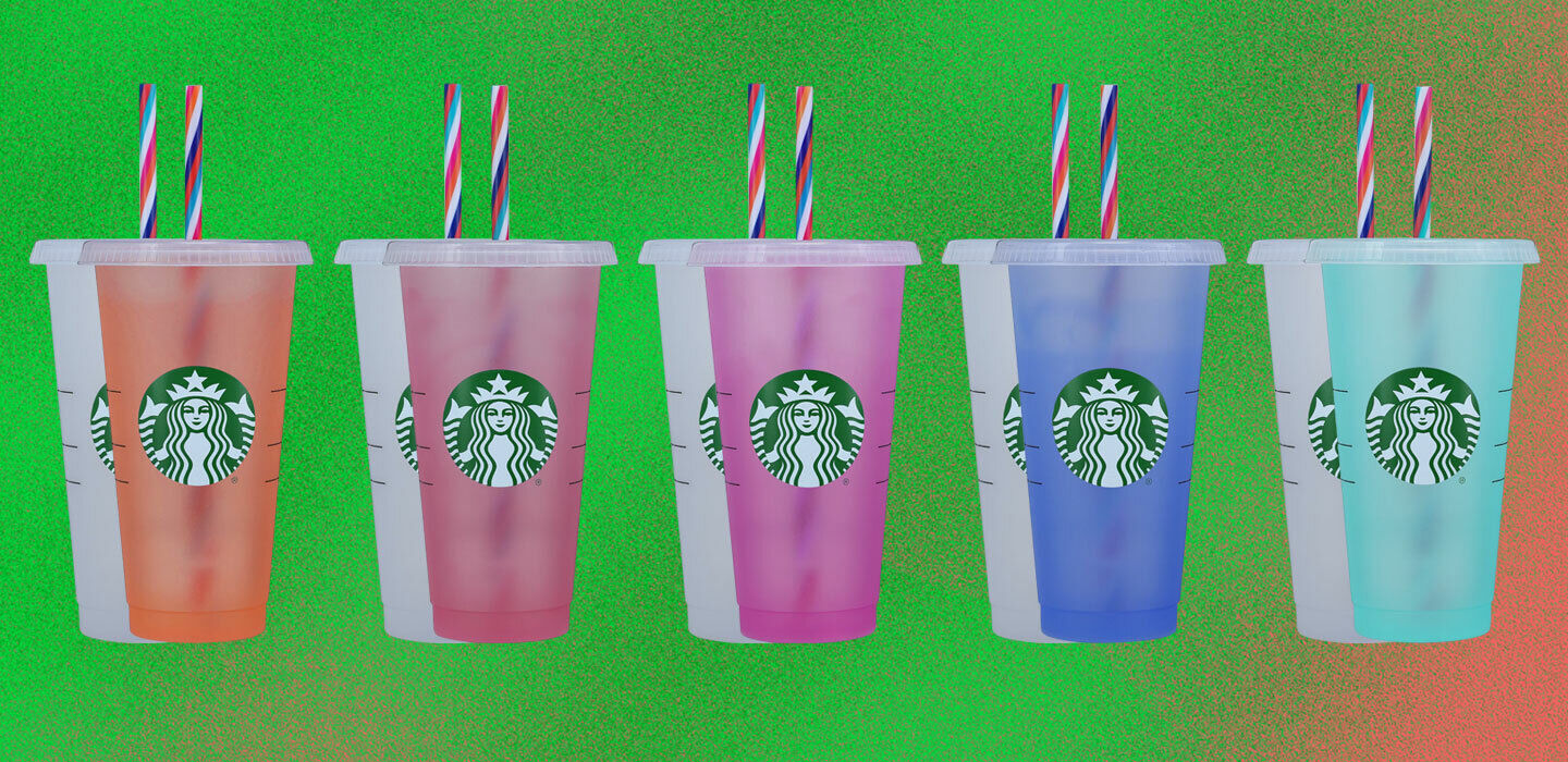 NEW Starbucks - 2022 Summer - Mystery Color Changing Cold Cup - Venti - Set of 5