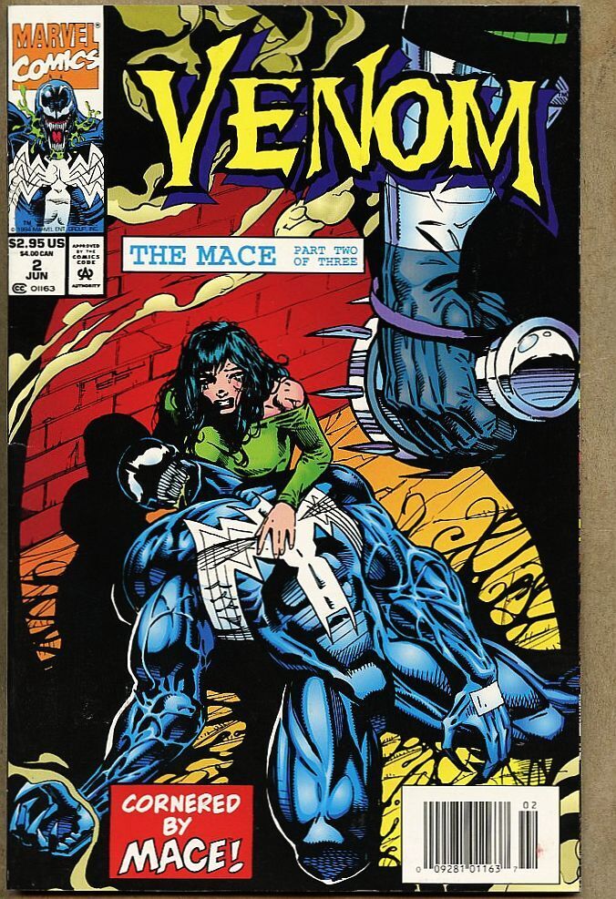 Venom The Mace #2-1994 nm- 9.2 Marvel Liam Sharp Newsstand Variant