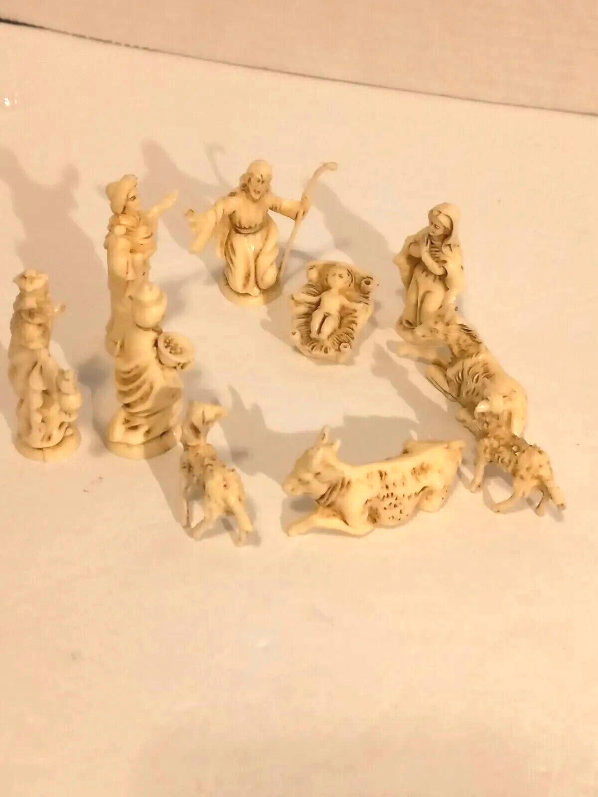 Vintage Miniature Nativity Set Italy 10 Pieces