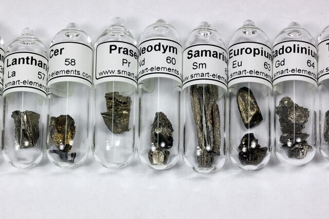 Luxury Rare Earth Metals Set of 16 Elements sealed in ampoules under argon