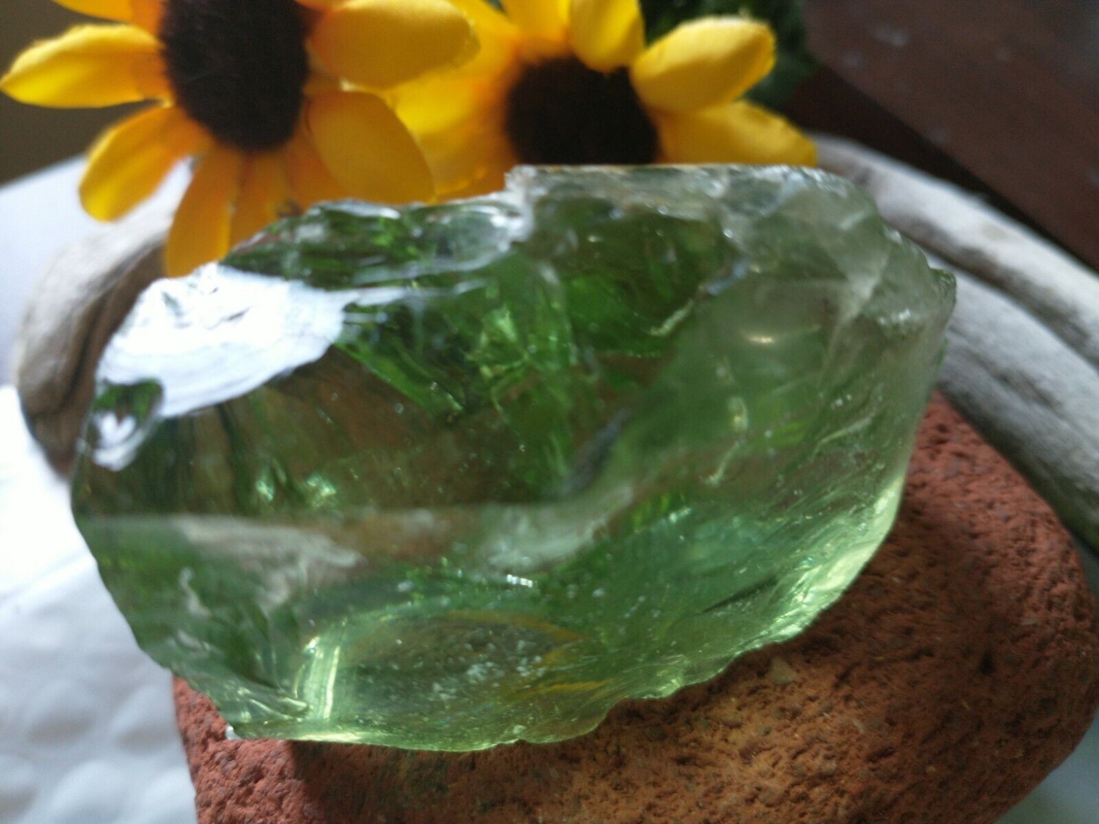 Lady Nellie spiritual sacred mint green Lemurian Andara Crystal 115 Grams