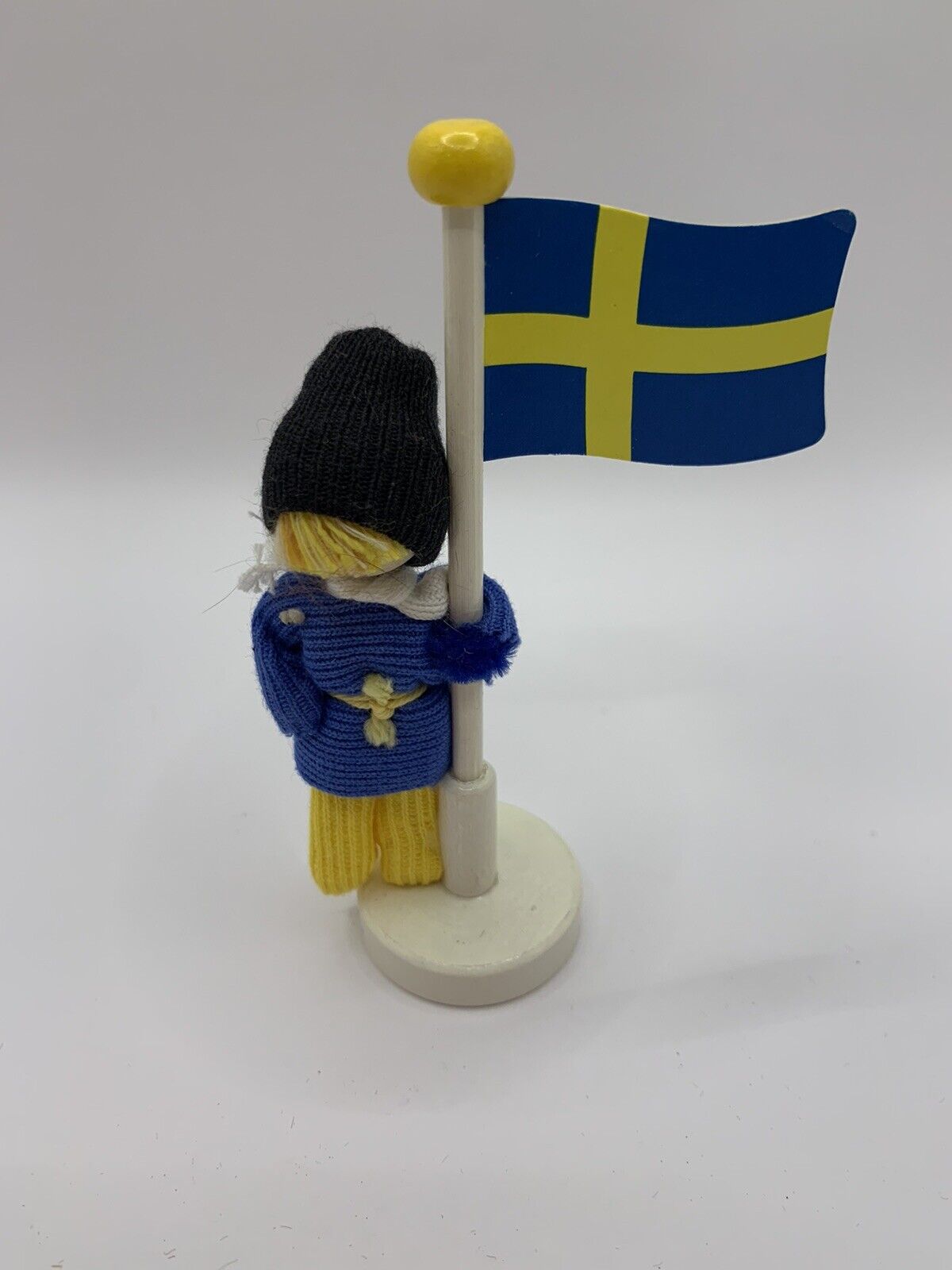 Handmade Swedish Butticki Girl with Flag 4.5”