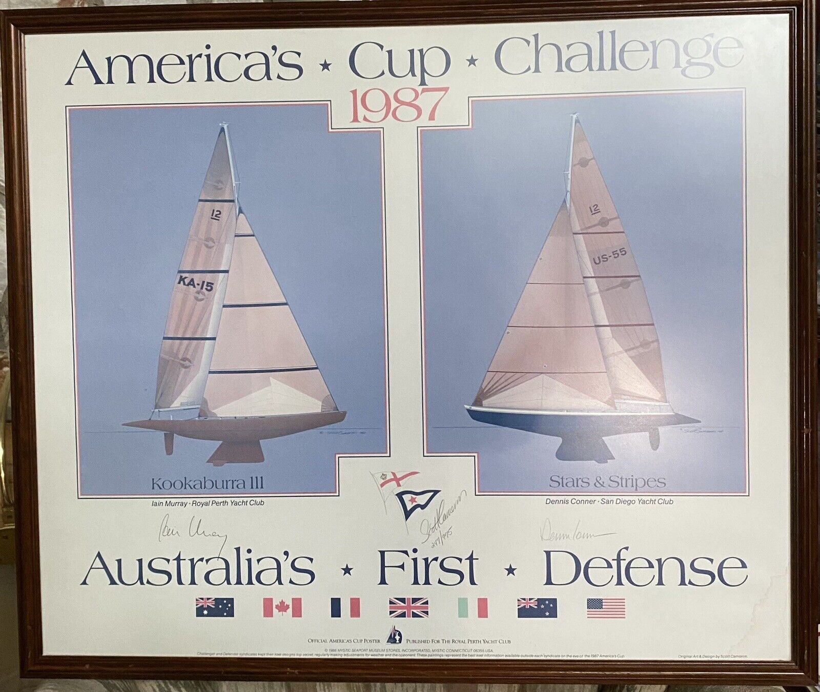 America’s Cup Challenge 1987 - Australia’s First Defense Signed Cameron Print