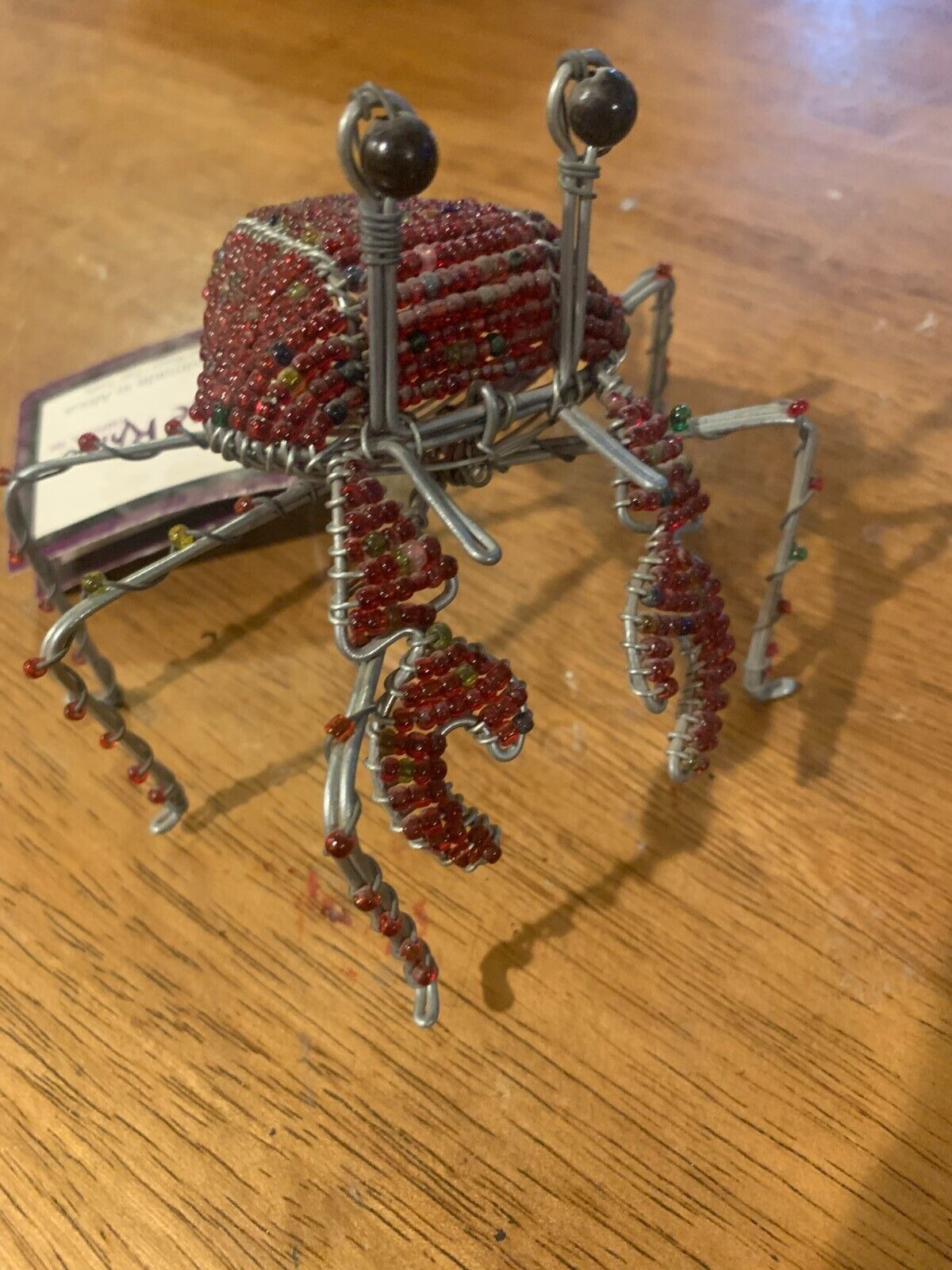 Red Crab Glass Beaded Crab handcrafted in Africa