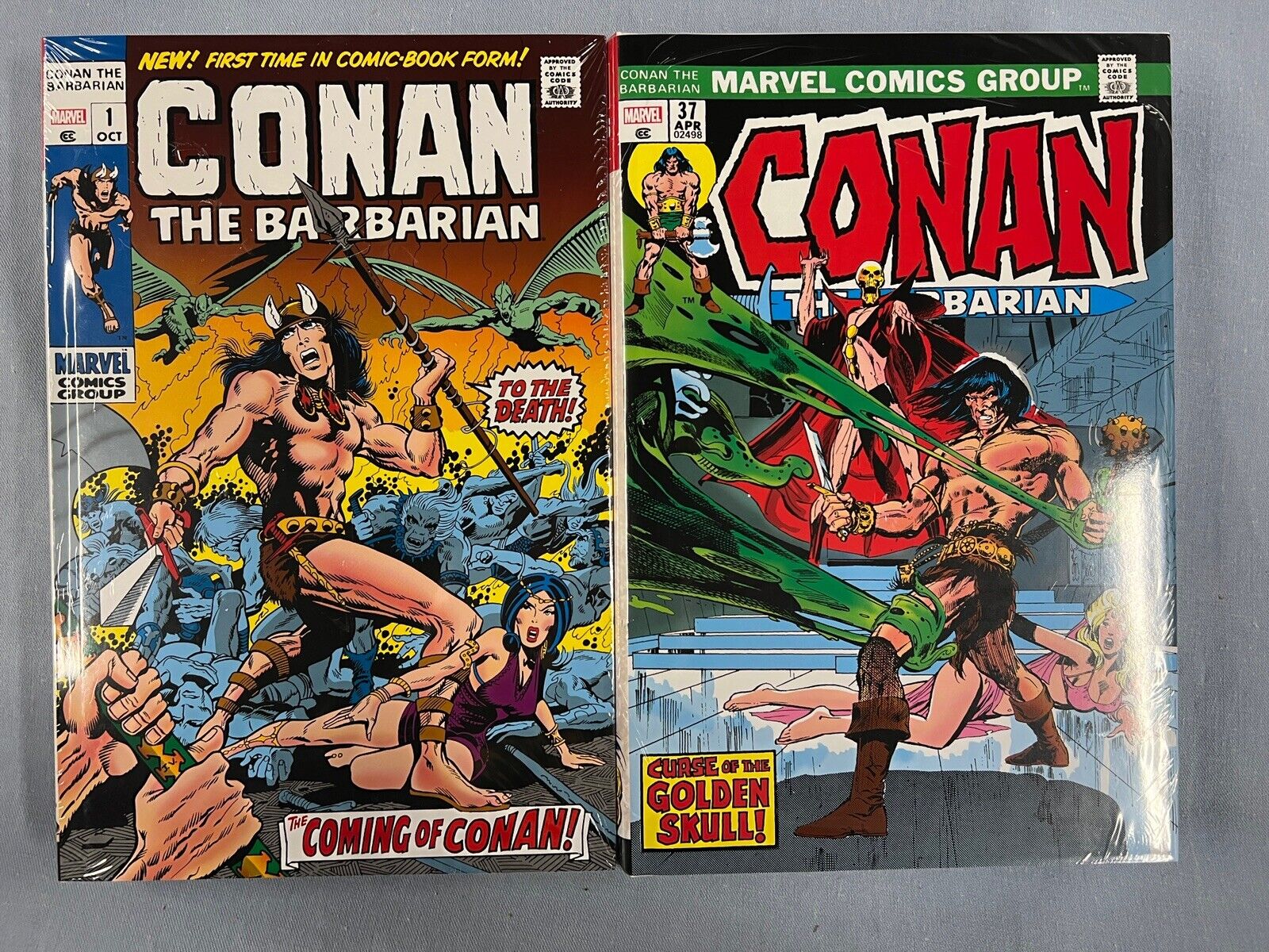 Marvel Comics CONAN BARBARIAN Omnibus Vol #1 and 2 DM Cover (2020) Global Ship