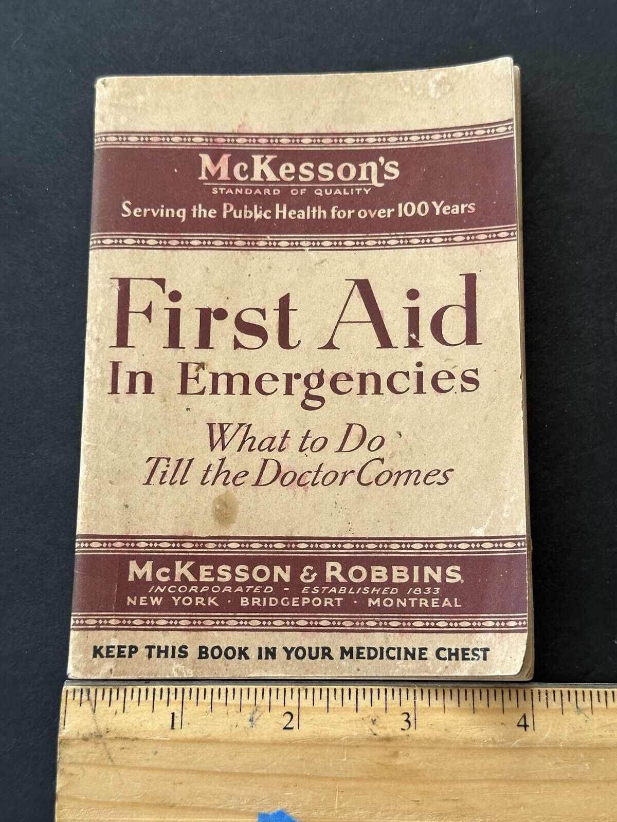 McKesson\'s First Aid In Emergencies 1930 Gainesville FLMedical Treatment Antique