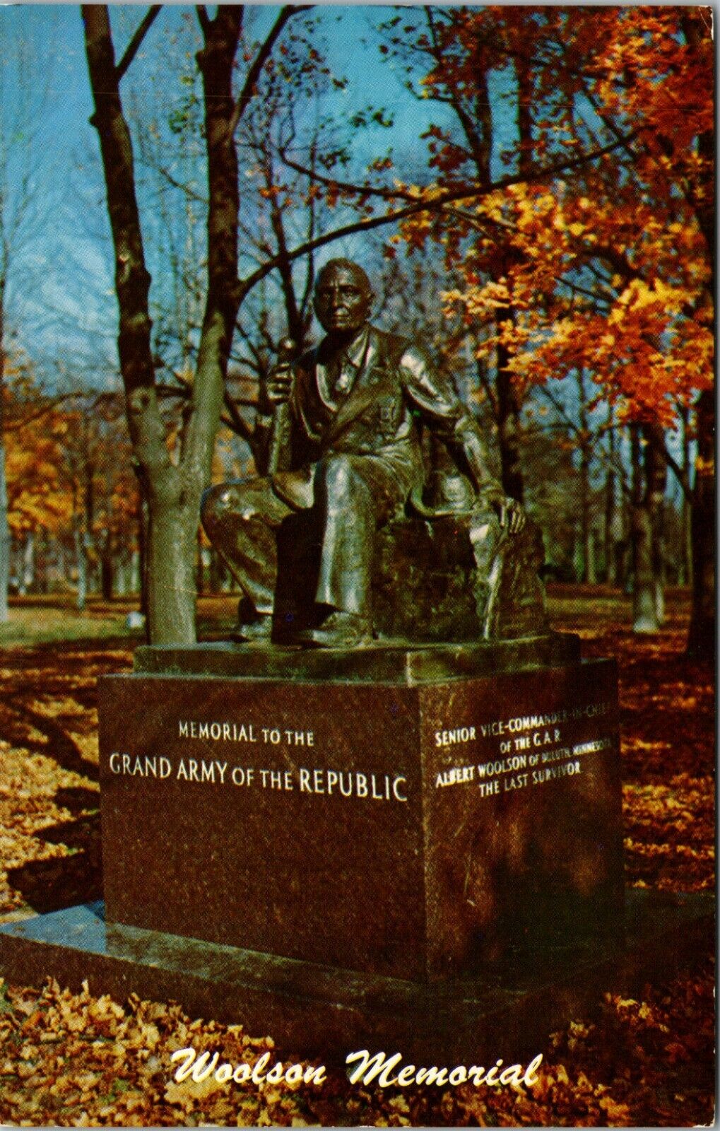 Monument to Albert Woolson Gettysburg Battlefield Pennsylvania PA Vtg Postcard