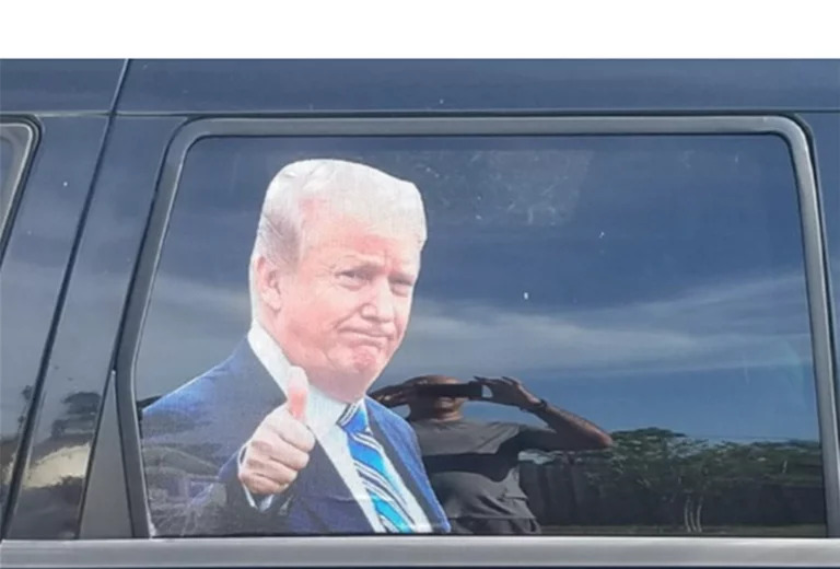 Ride with Trump...Thumbs Up...Passenger Side Window Sticker + 2.. 2024 Decals