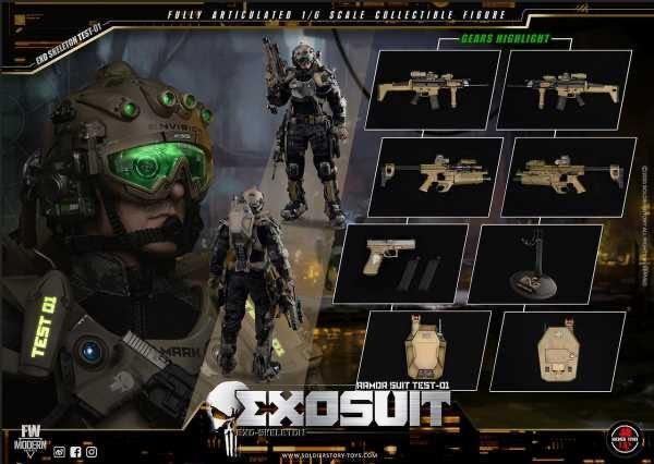 Soldier Story Ss122 Exo-Skeleton Armor Suit Reinforced Exoskeleton Test-01 1/6 F