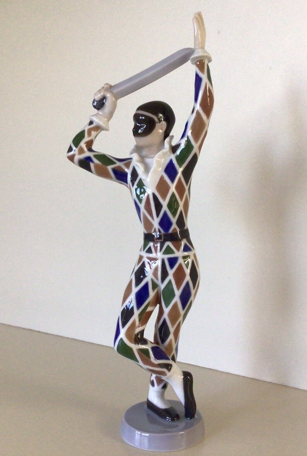 BING & GRONDAHL ~ Porcelain  11 1/4”  Harlequin Figurine ~ Denmark