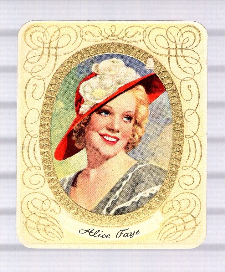 ALICE FAYE - MOVIE STAR TRADING CARD - GARBATY MODERNE SER 1 - 1930\'s - #167