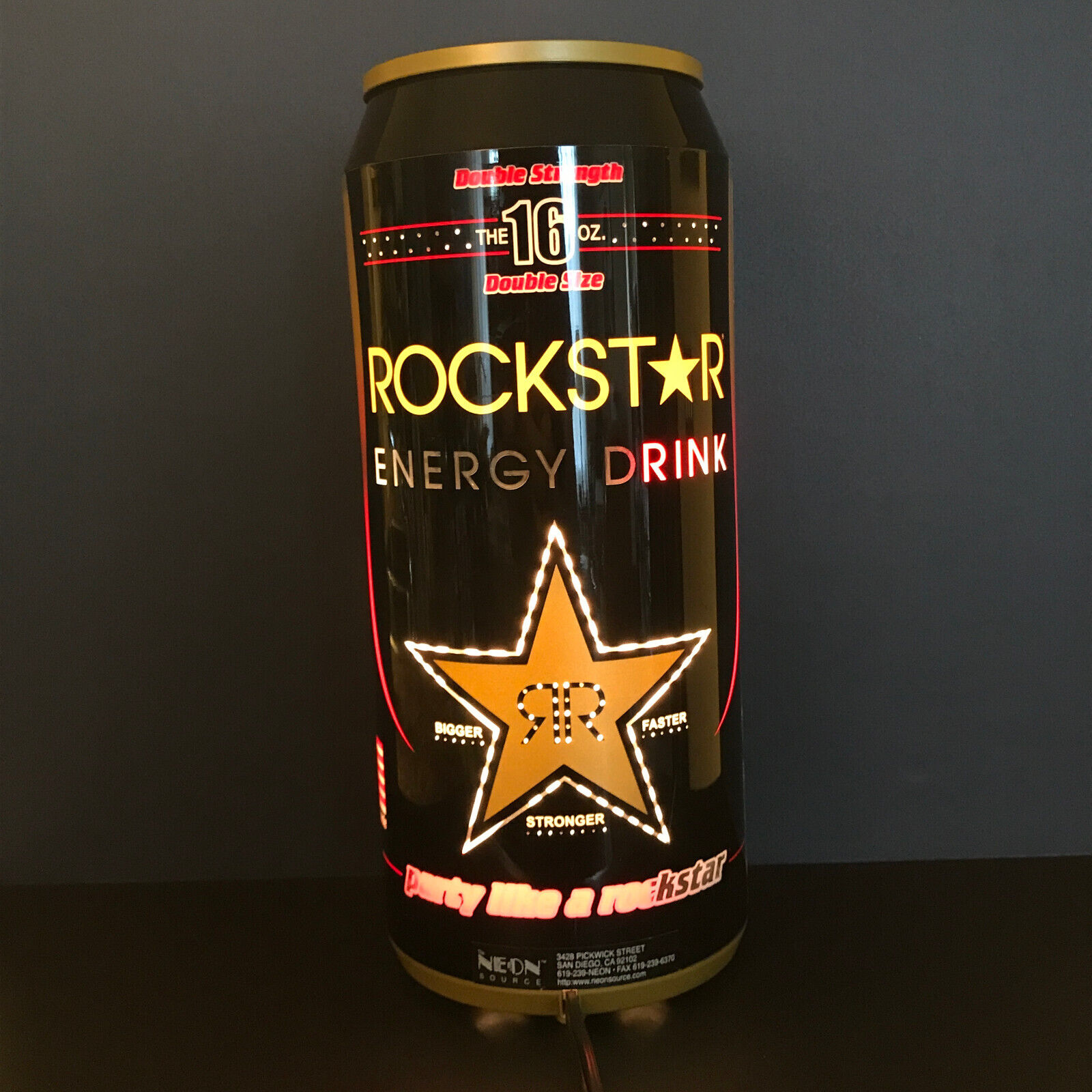 Rockstar Energy Drink Can Rotating Light Motion Lamp Store Display 12\