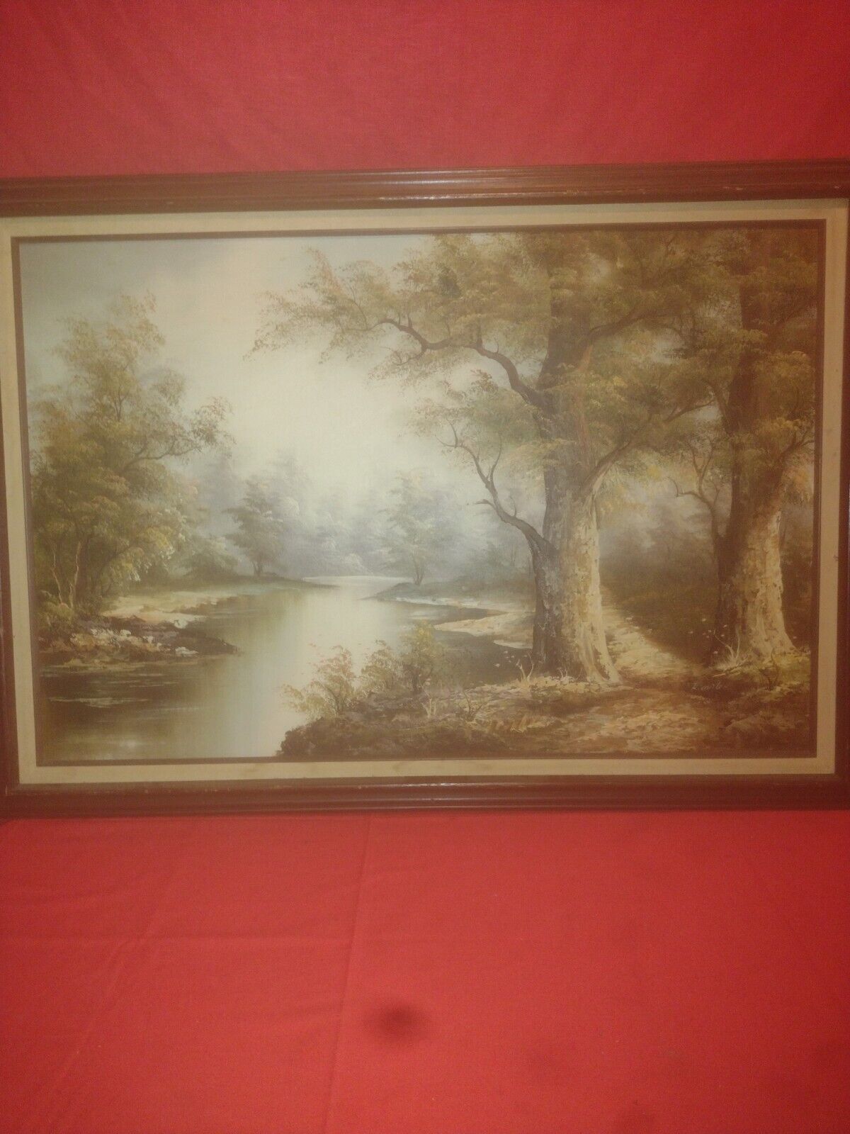 Large Vintage R.Miller Signed Landscape Painting.