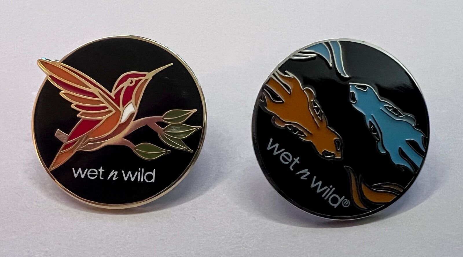 Wet n Wild Cosmetics Hummingbird & Fish Lapel Pins