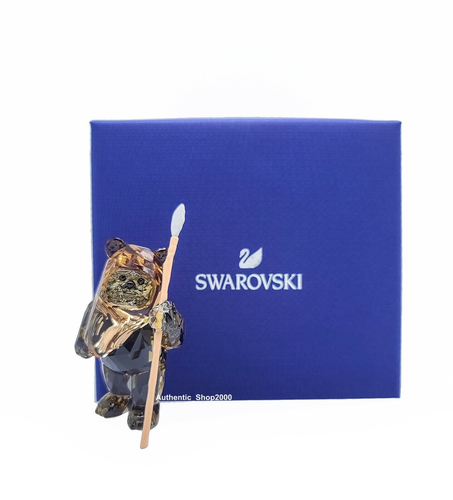 New 100% SWAROVSKI Crystals Disney Star Wars Ewok Wicket Figurine Deco 5591309
