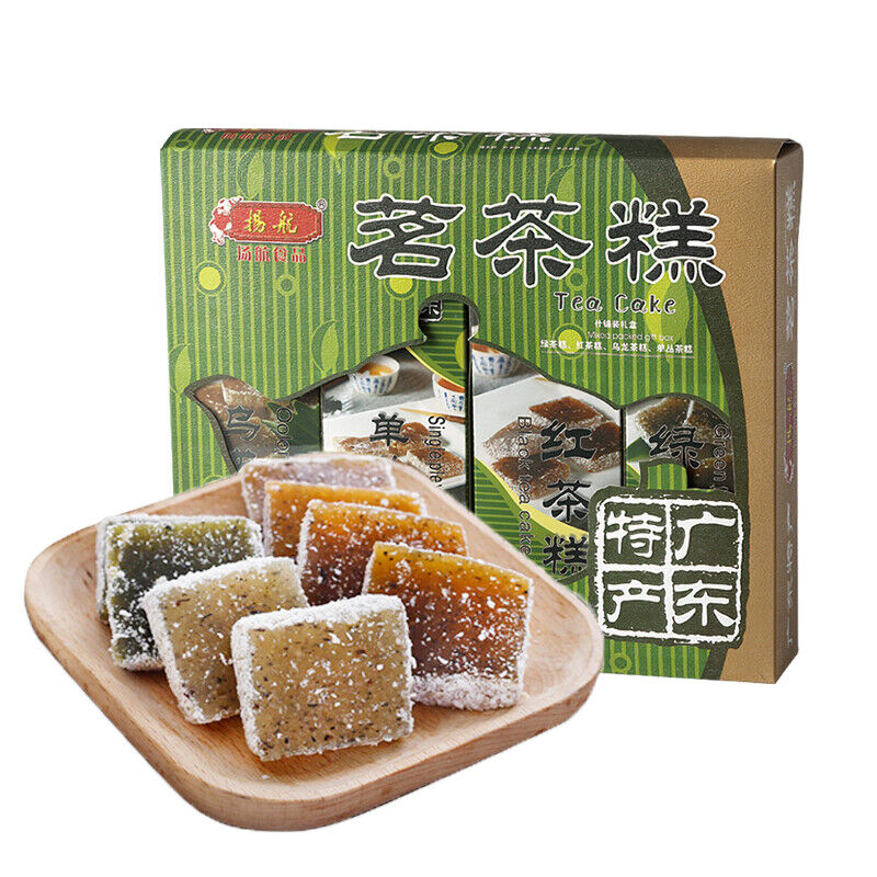 Asian Specialty Teacake black tea biscuit【扬航 茗茶糕460g】广东特产乌龙茶红茶绿茶糕点心Pastry cookie