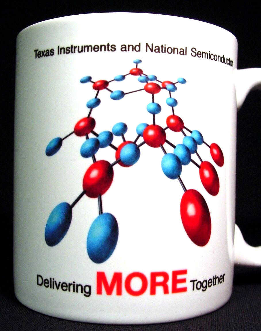 Coffee Mug Texas Instruments & National Semiconductor Merger MORE Together