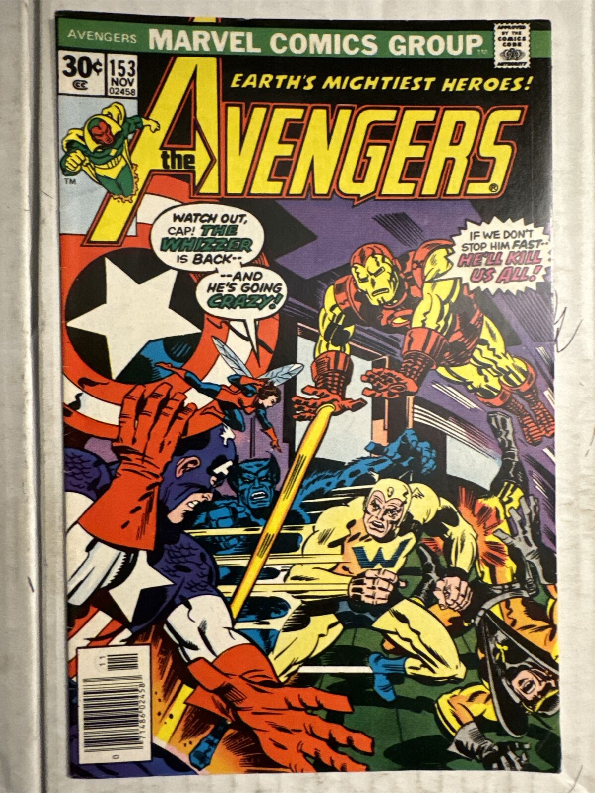 Avengers #153 VF “home Is The Hero” (Marvel, 1976)  Newsstand
