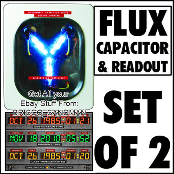 Fridge Fun Refrigerator Magnet BACK TO THE FUTURE: FLUX CAPACITOR & READOUT SET