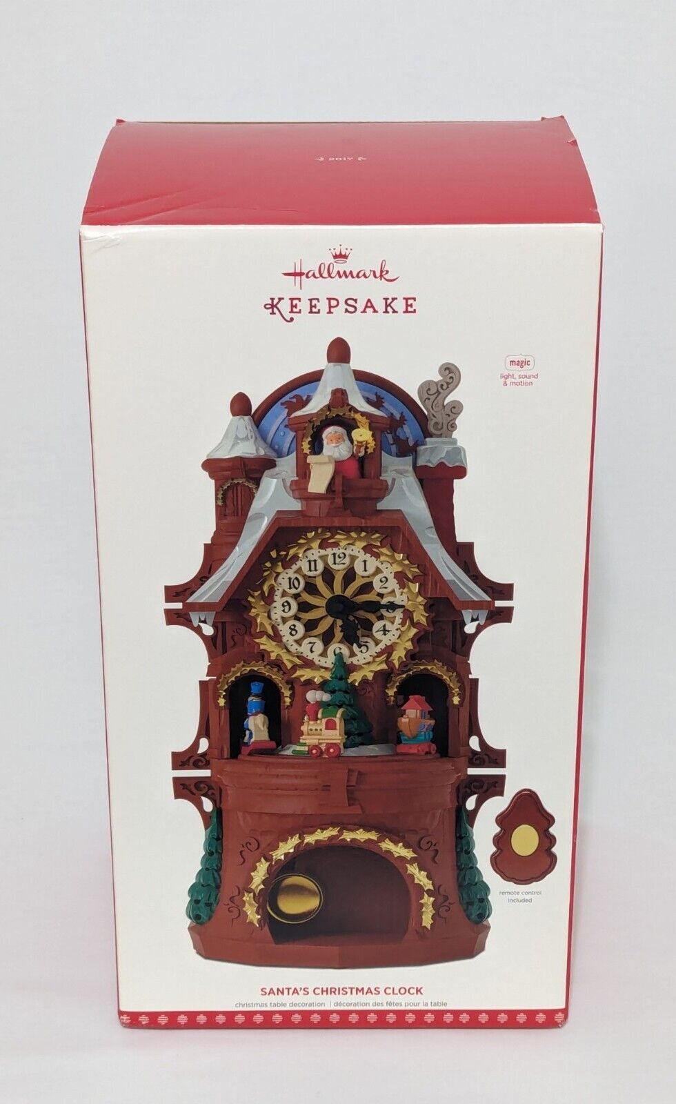 Hallmark Keepsake Santa Christmas Clock, New, 2017, QFM1232, 