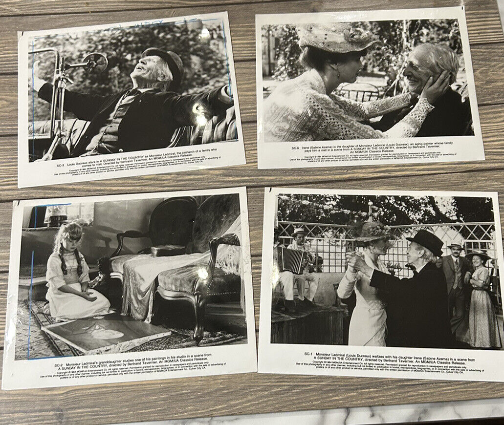 Vintage A Sunday In The Country Movie Press Release Photos Set of 4