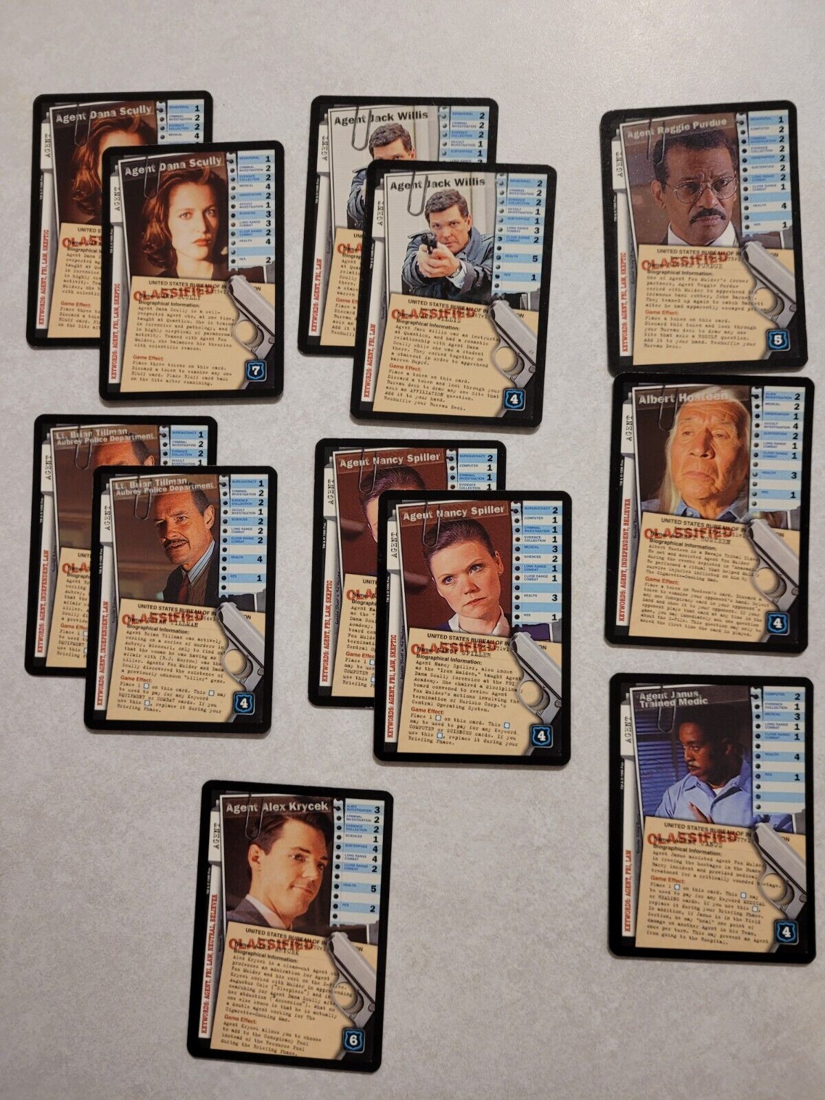 LOT of 270 The X Files 1996 Card Game CCG Many Duplicates Dana Scully & Krycek