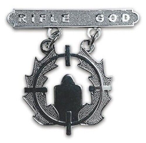 USMC RIFLE GOD (EXPERT) BADGE - FUNNY