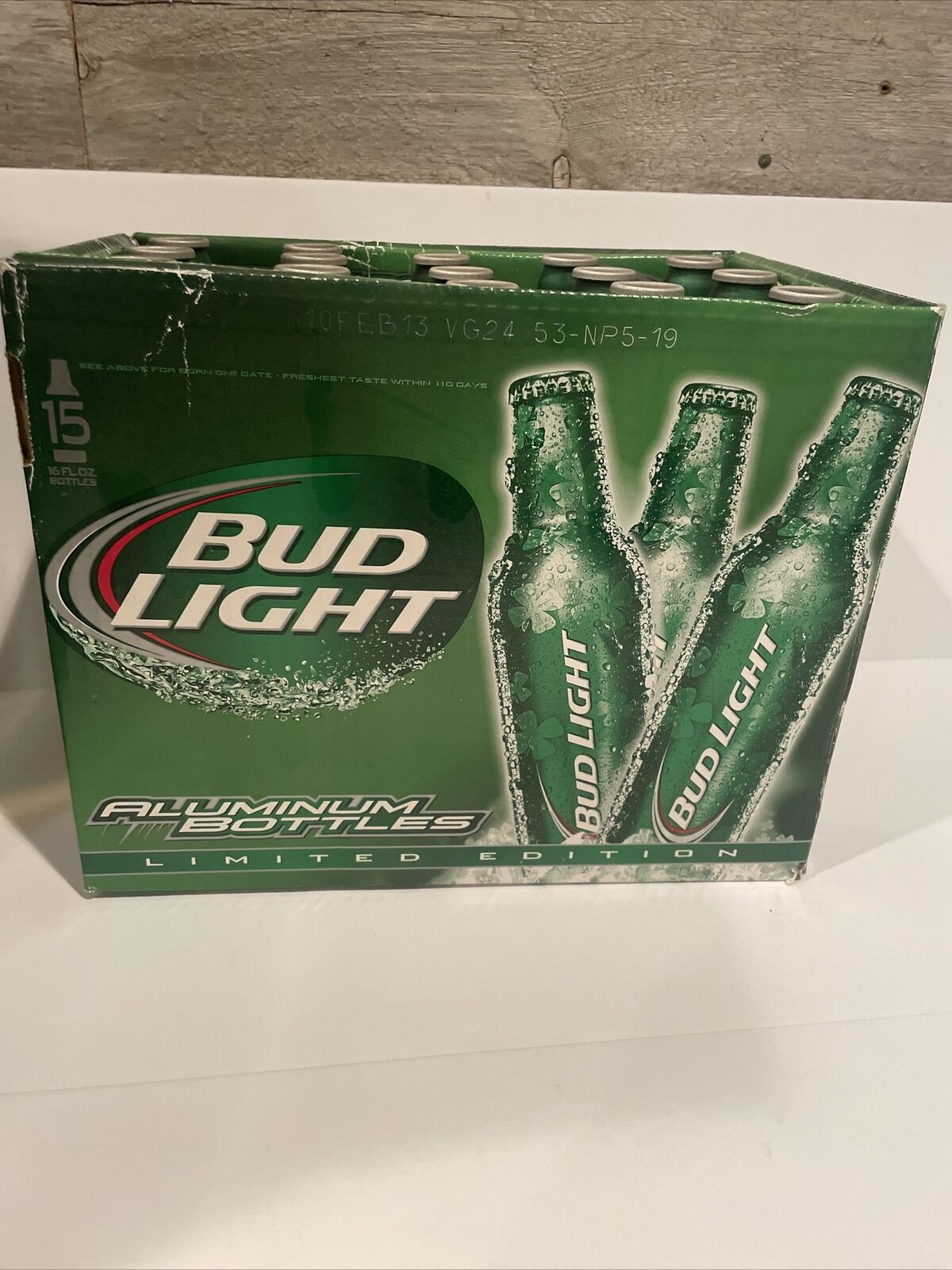 Collector Saint Patrick’s Day Bud Light Bottles - 15 Bottles and Original Box