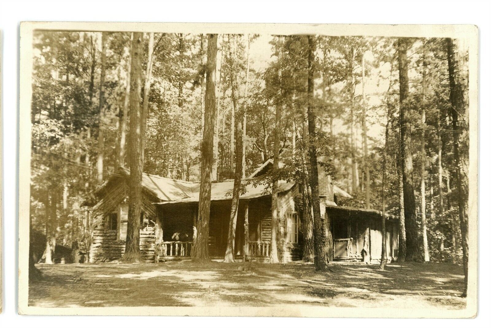 RPPC Cabin in the Woods at MONCURE NC North Carolina Real Photo Postcard