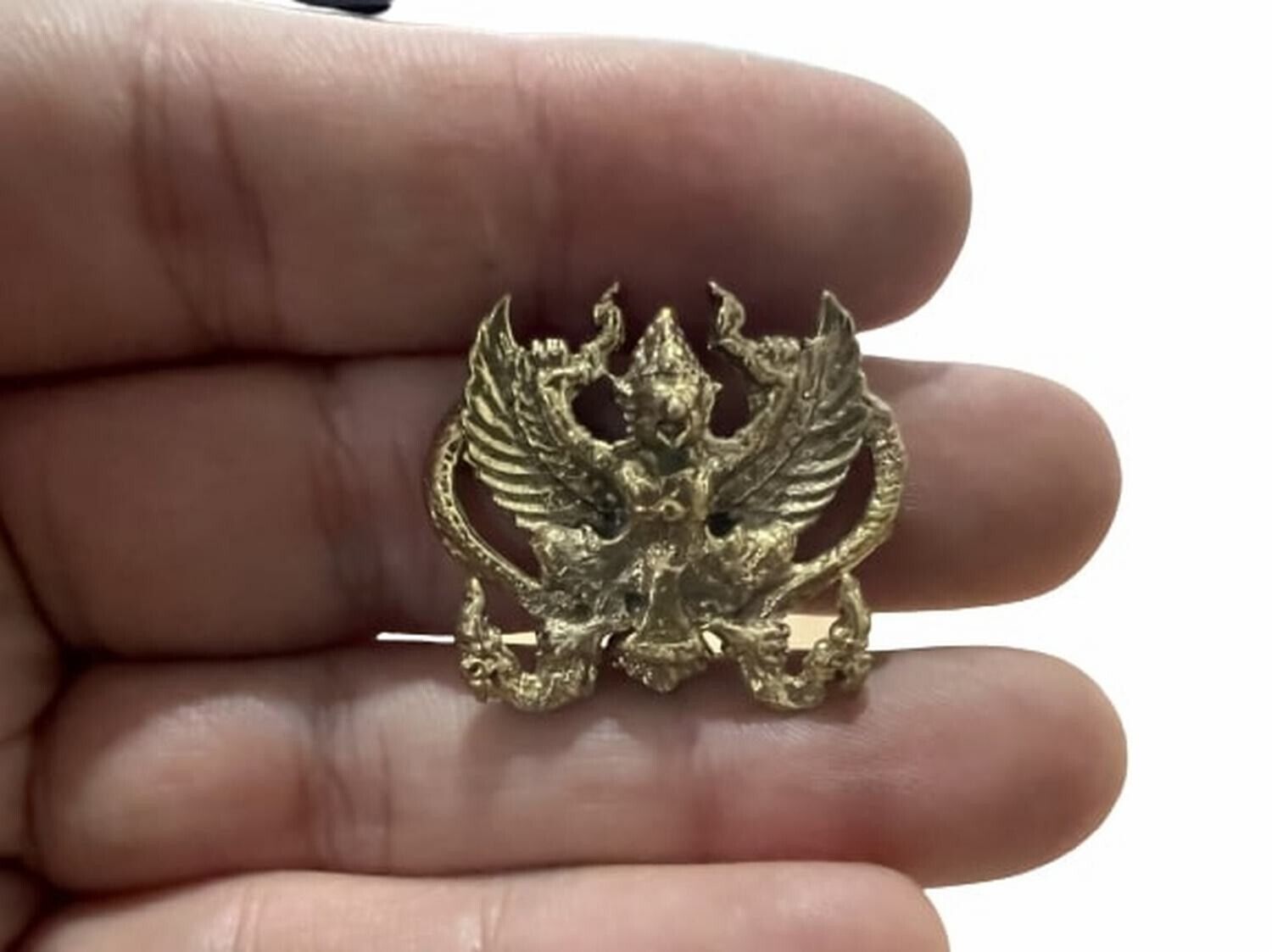 Thai Magic Phaya Khrut Lucky Statue Opulence Fetish Fortune Life Garuda Amulet