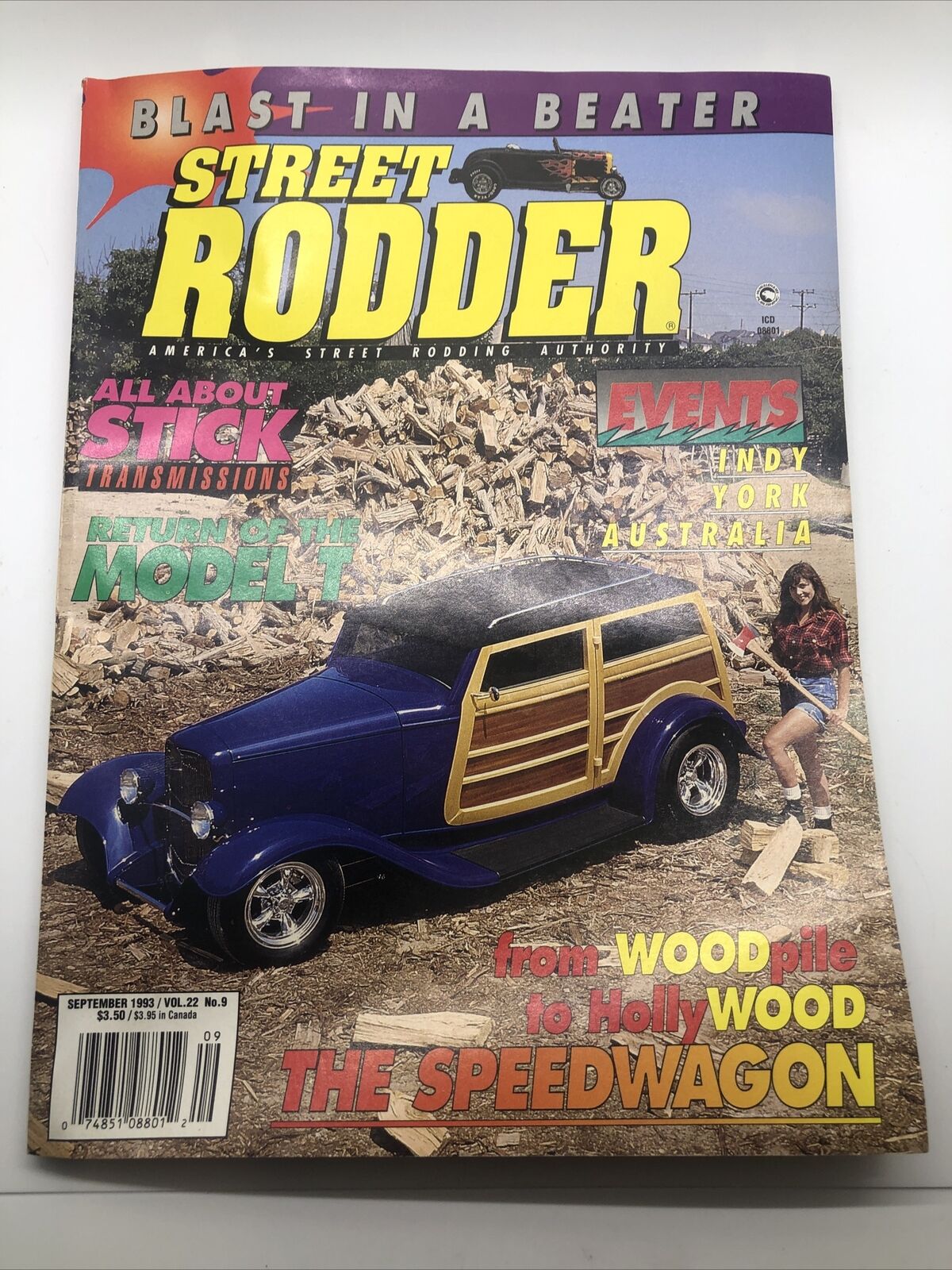 STREET RODDER 1993 SEPT - SETTING UP A HTP MIG 160, 3-SPEED TO 6-SPEED SWAP