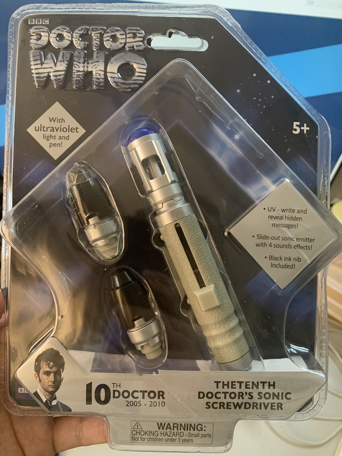 DOCTOR WHO 10th Doctor Sonic Screwdriver Ultraviolet Light & Pen