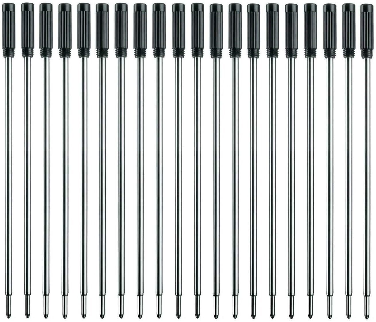 L:4.5 In Ballpoint Pen Refills for Cross Pens,Medium Point,Black Ink,Pack of 20