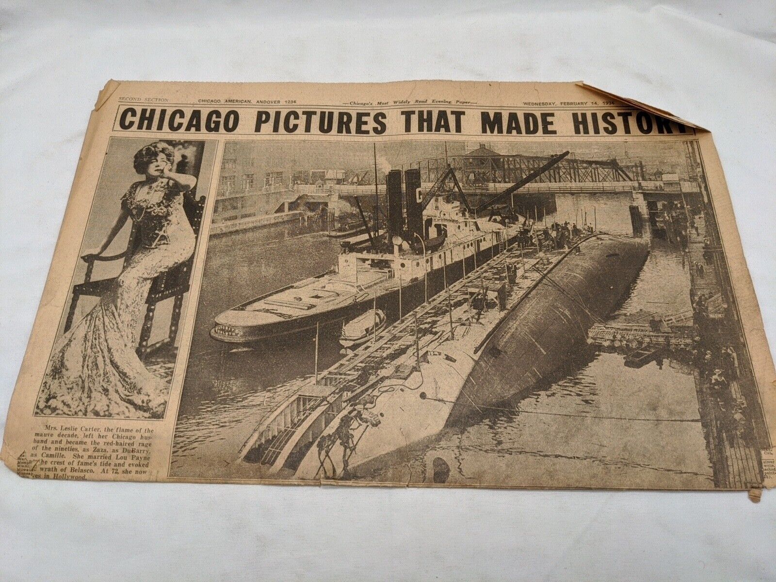 Chicago American Andover Second Section Wednesday February 14 1934
