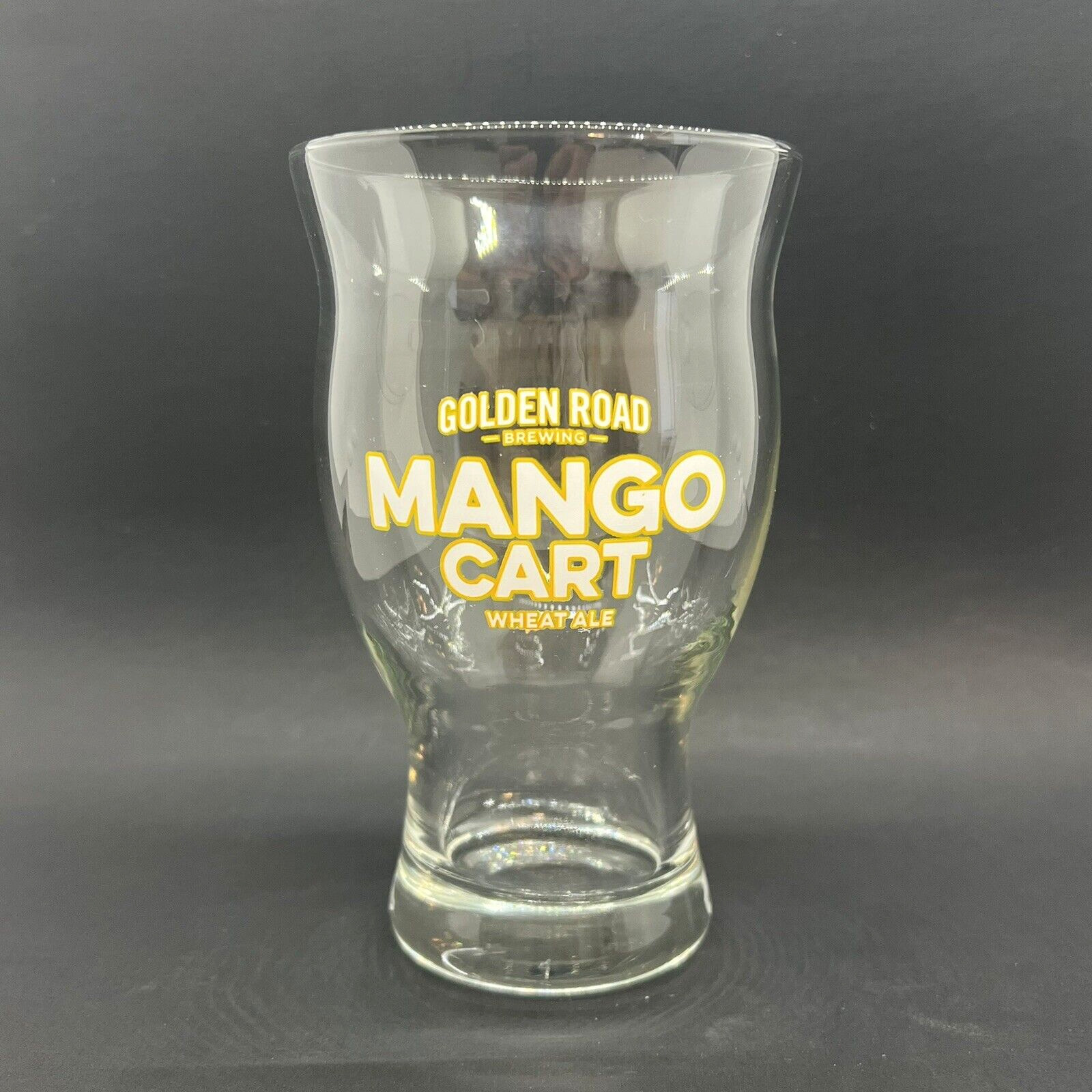 ✅ Golden Road Brewery 16oz Mango Cart Wheat Ale Beer Bell Shaped Pint Glass