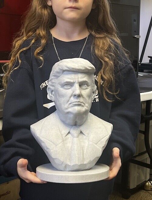 Massively HUGE  FREE GIFT 🎁 President Donald Trump Bust Marble 3d Print Statue