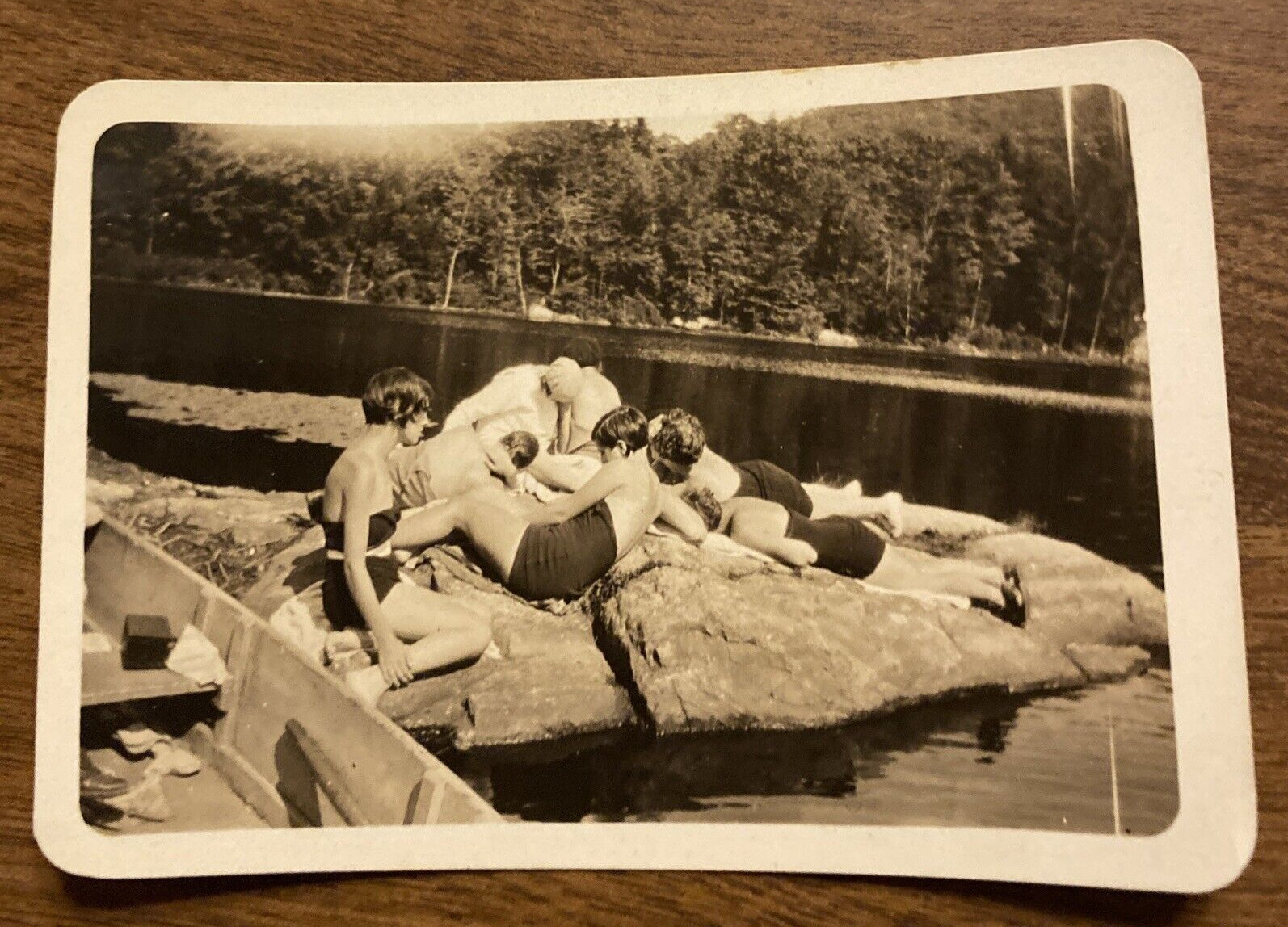 1929 Young Women Ladies Beach Sunbathing Relaxing Newark NJ Photo P8q2