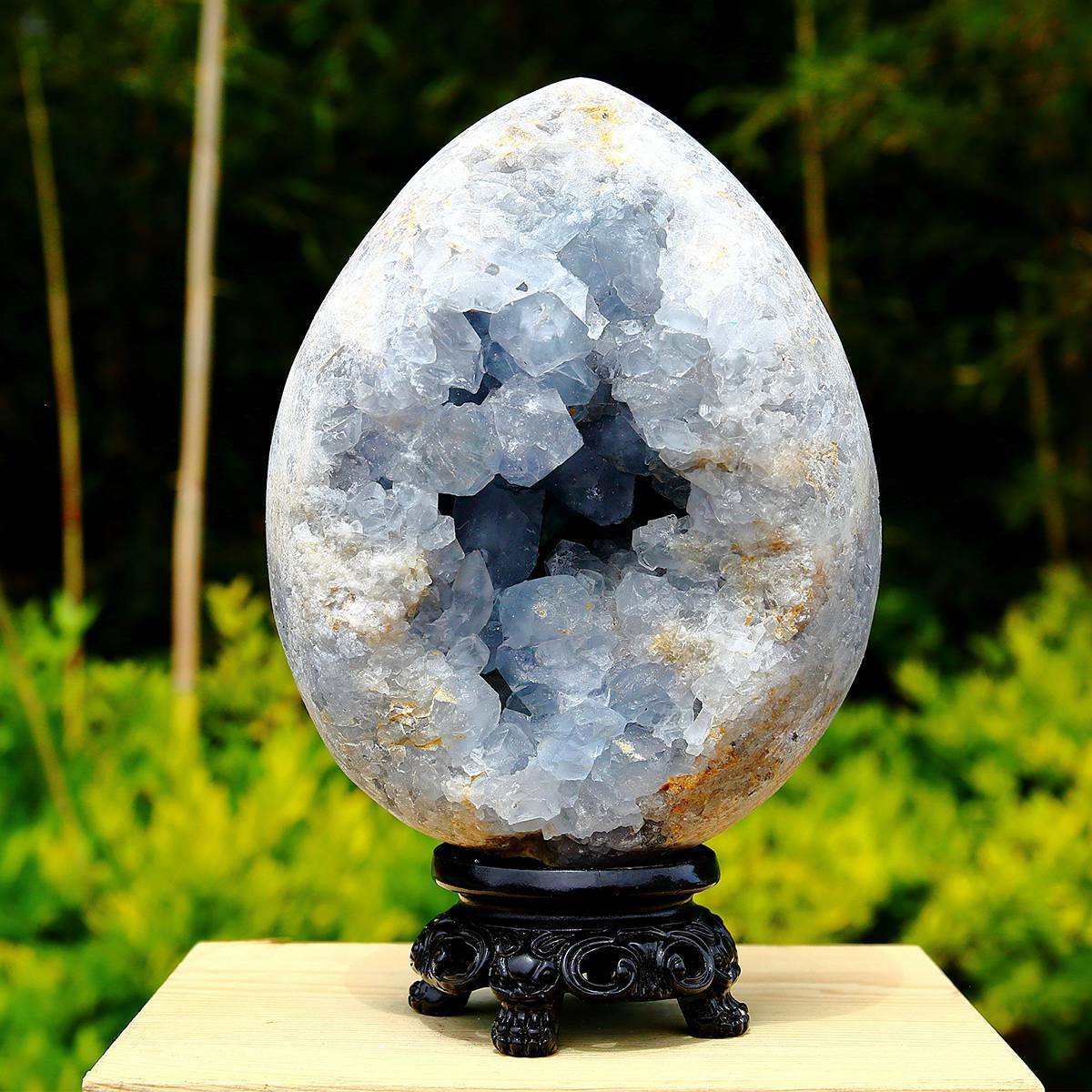 2575g Natural Blue Celestite Crystal Geode Quartz Cluster Mineral Specimen Reiki