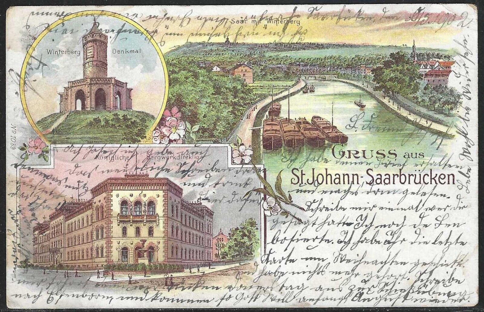 Greetings from St. John, Saar, Germany, 1902 Postcard, Used
